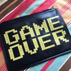 Leather Game Over clutch